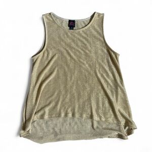 2b Bebe Metallic Gold Sleeveless Tank Top XS